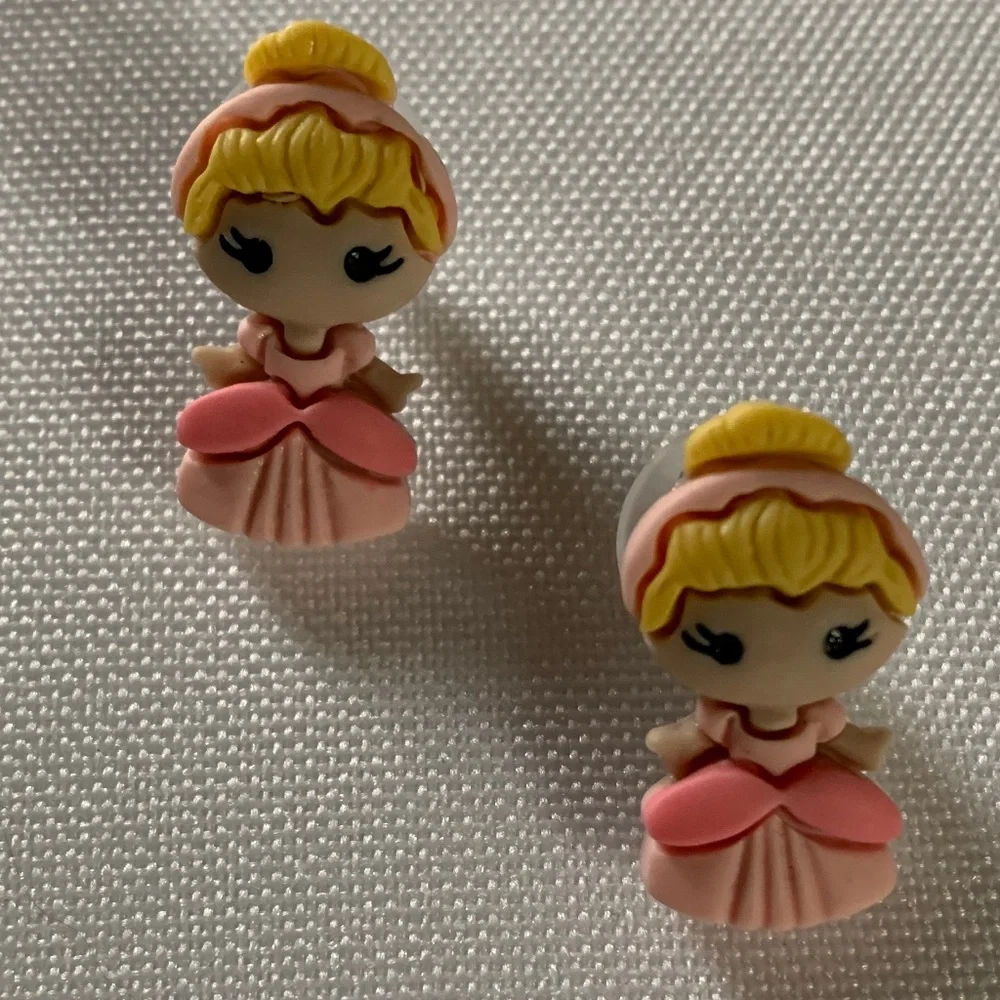 NWT. Handmade Pierced Pretty Princess Earrings for Girls!  For ages 5 and up!